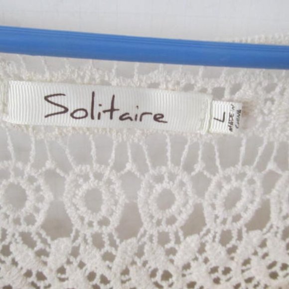 SOLD 2 pc Beautiful Boho Lace Dress Fringe Bottom Dresses Ivory lace bohemian - Picture 3 of 6